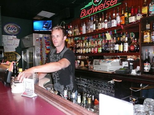 Brock Leach working the bar at The Mix Tacoma
