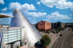 museum of glass photogrphed from the air