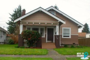 Brown Craftsman house in central tacoma wa