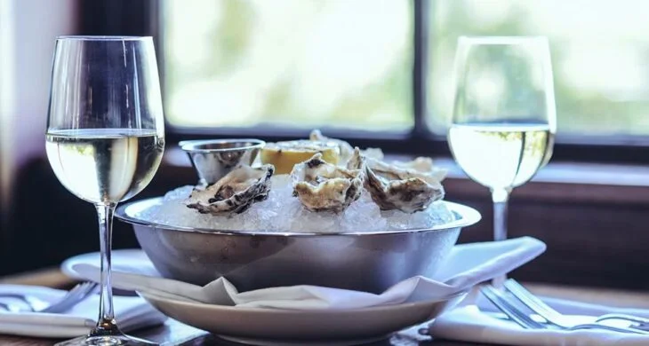 oysters and white wine