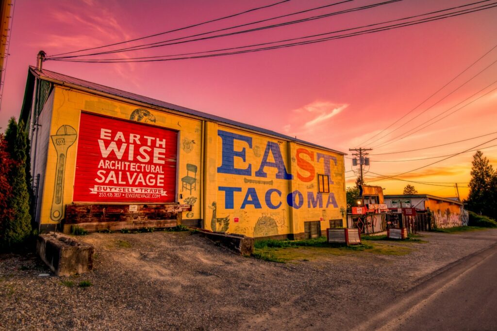 Earth Wise Architectural Salvage Mural Eastside McKInley Neighborhood Tacoma.