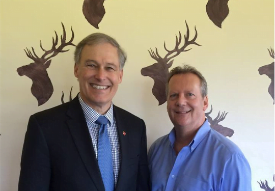 Jay Inslee and Gordon Naccarato