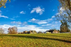 a large piece of land in midland washington under a blue sky