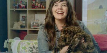 marguerite martin and her cat mathilde in 2016