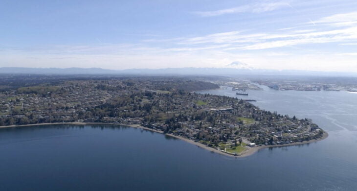 browns point with mt rainier in the background