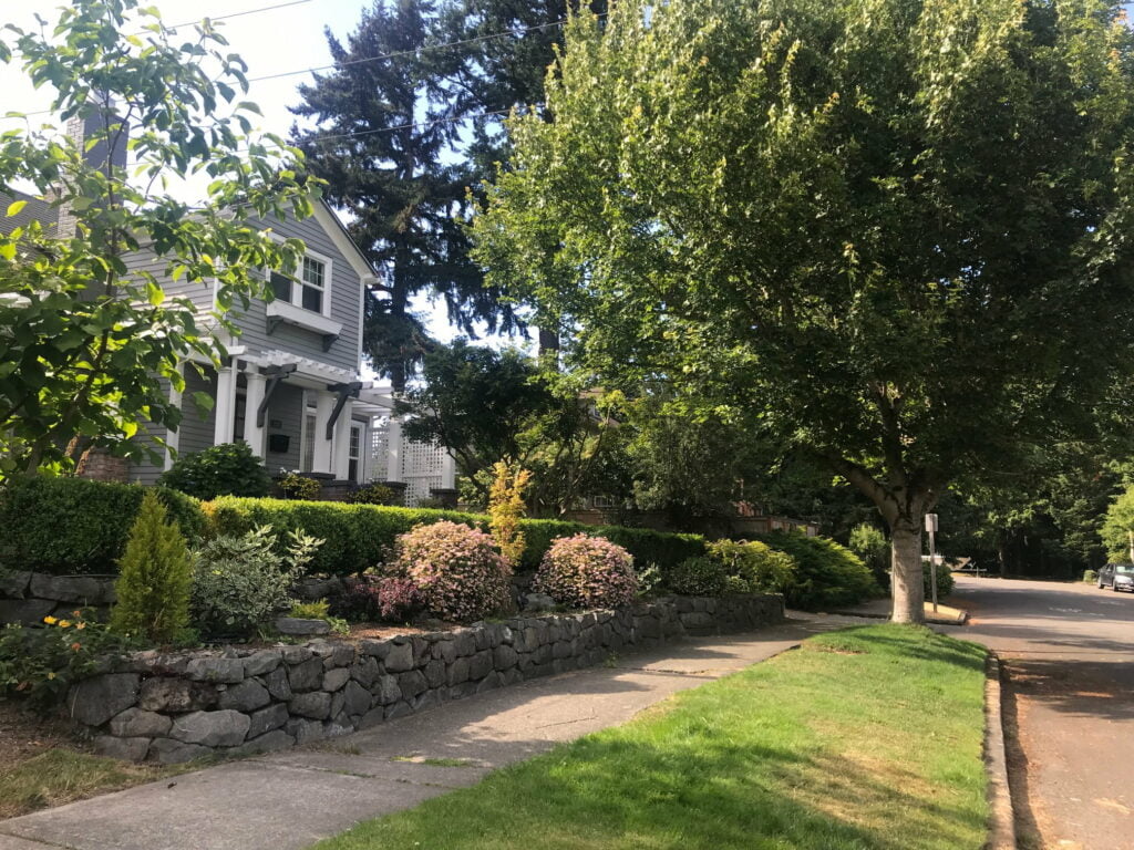 homes on a street in three bridges