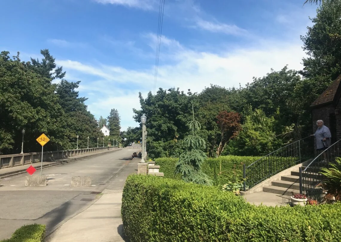 pedestrian bridge on north yakima in Tacoma