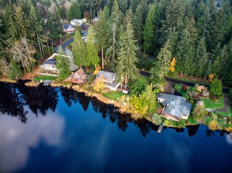 aerial photo of artondale waterfront homes near gig harbor wa Move to
