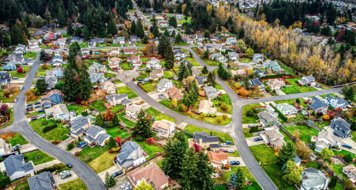 pierce county neighborhood from above