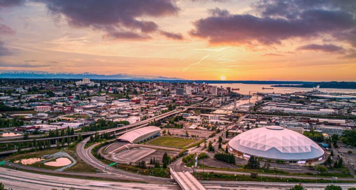 View of Downtown Tacoma WA from McKinley HIll