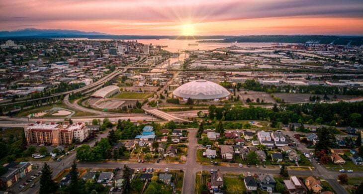 View of Downtown Tacoma WA from McKinley HIll