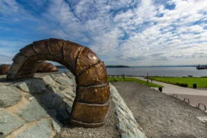 sandworm art at dune peninsula park in the point ruston neighborhood of tacoma washington