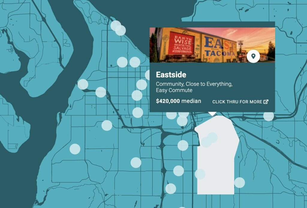 Map of Tacoma's Eastside Neighborhood